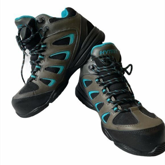 NWOB Hytest Leather Hiker/Trail Wide Width Safety Shoes Boots K17382 Women Sz 7 - Picture 2 of 7